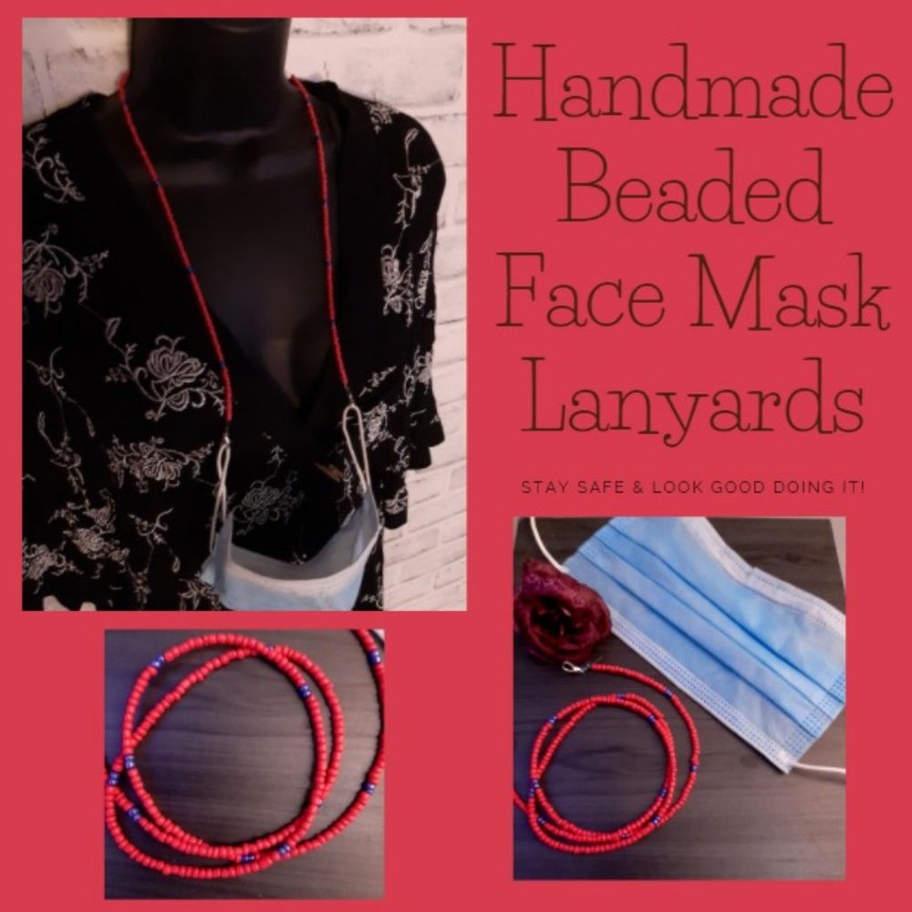 Handmade Beaded Face Mask Lanyards